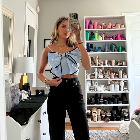Tops - Blue SheIn bow tank